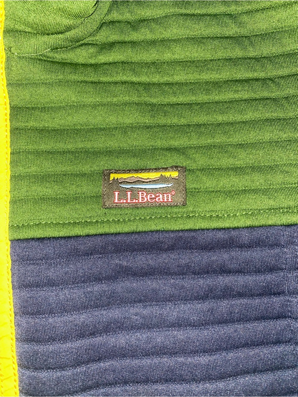 LL Bean Boys Lightweight Colorblock Hoodie Size 8 Outdoor Camp Style - Picture 3 of 6